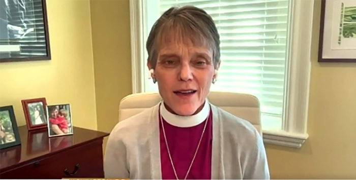 The Right Rev. Mariann Edgar Budde speaks to 'The View' co-host Joy Behar on Jan. 22, 2025.